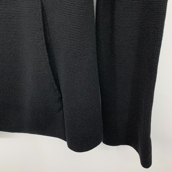 Eileen Fisher Jacket Black Silk Cotton Blend Blazer Pockets - Picture 3 of 9